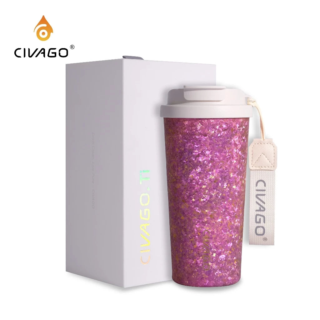 CIVAGO Ti(17oz)Luxury Pure Titanium Coffee Travel Mug