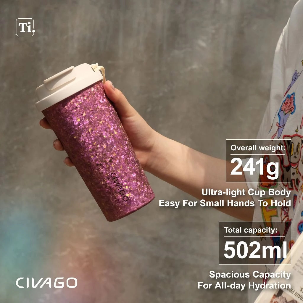 CIVAGO Ti（17oz）Luxury Pure Titanium Coffee Travel Mug