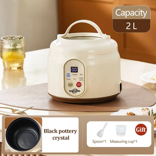 KANAZAWA Electric Cooker 2L Low Sugar RicKANAZAWe Cooker Non-Stick Mulitfunctional Mini Cooker